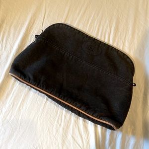Hermès large black canvas bolide pouch